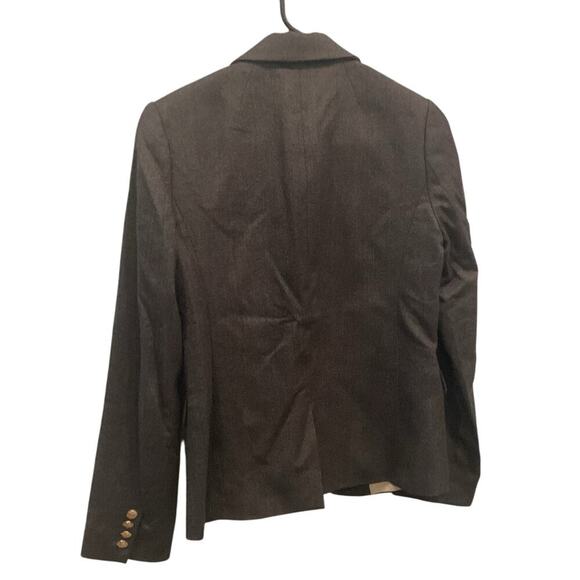 J.Crew Womens Wool School Boy Blazer Size 2 Grey Gold Button Old Money Preppy - Picture 5 of 9